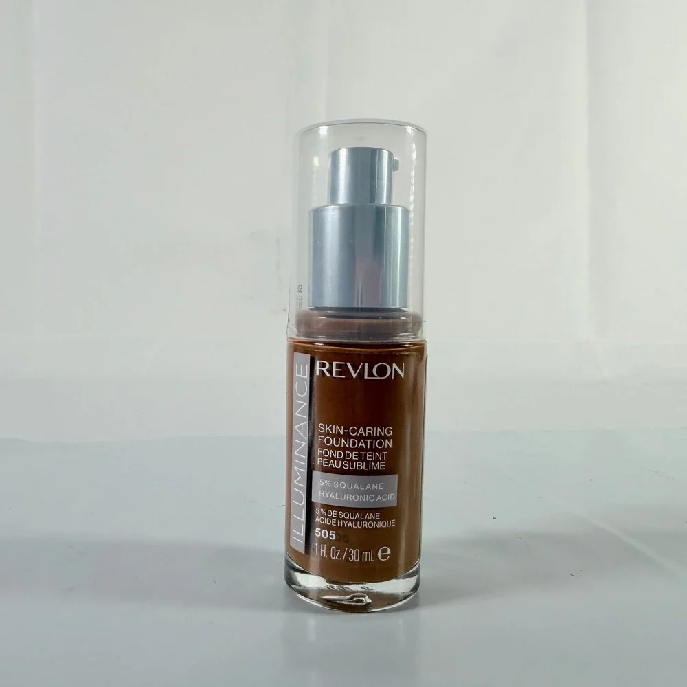 Lot of 9 Revlon Illuminance Skin-Caring Foundation 505 Rich Sand 1oz New